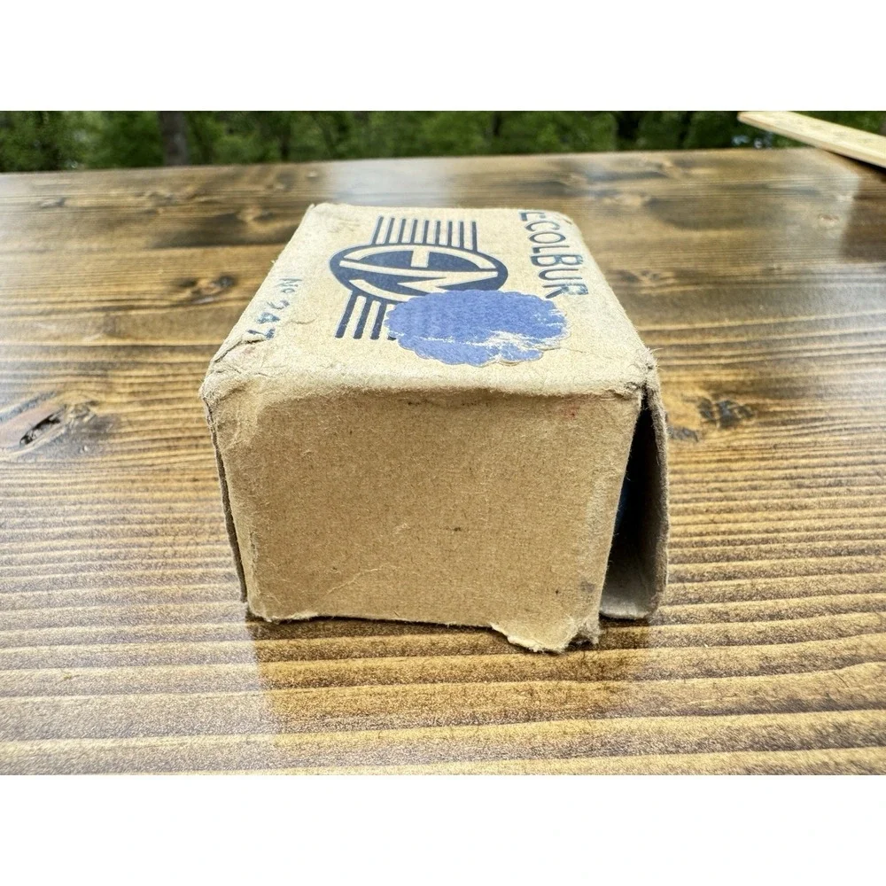 Vintage Ecolbur No 247‎ Hole Punch NOS Blue Metal Single Paper Punch w Box